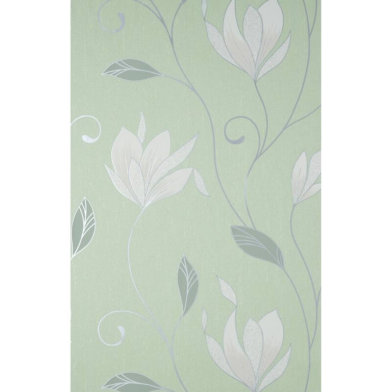 Fine Decor Synergy Light Green Floral Wallpaper