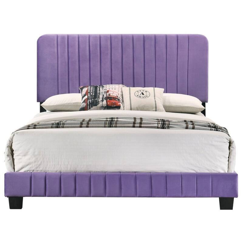Purple Upholstered Full Bed with Bold Finish and Sturdy Frame, Stylish Bedroom Furniture for Contemporary Homes