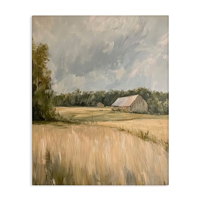 Stupell Natural Farm's Wispy Grasses Canvas Wall Art Design By Petal Prints Design