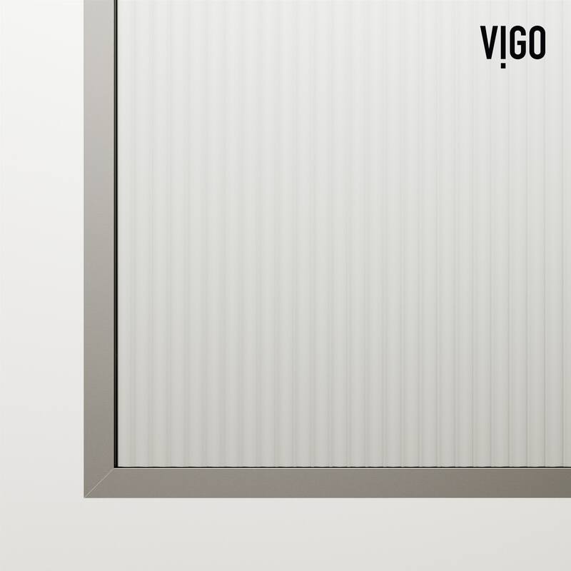Vigo VG6075FL3462 Zenith 62" High x 34" Wide Shower Screen Semi