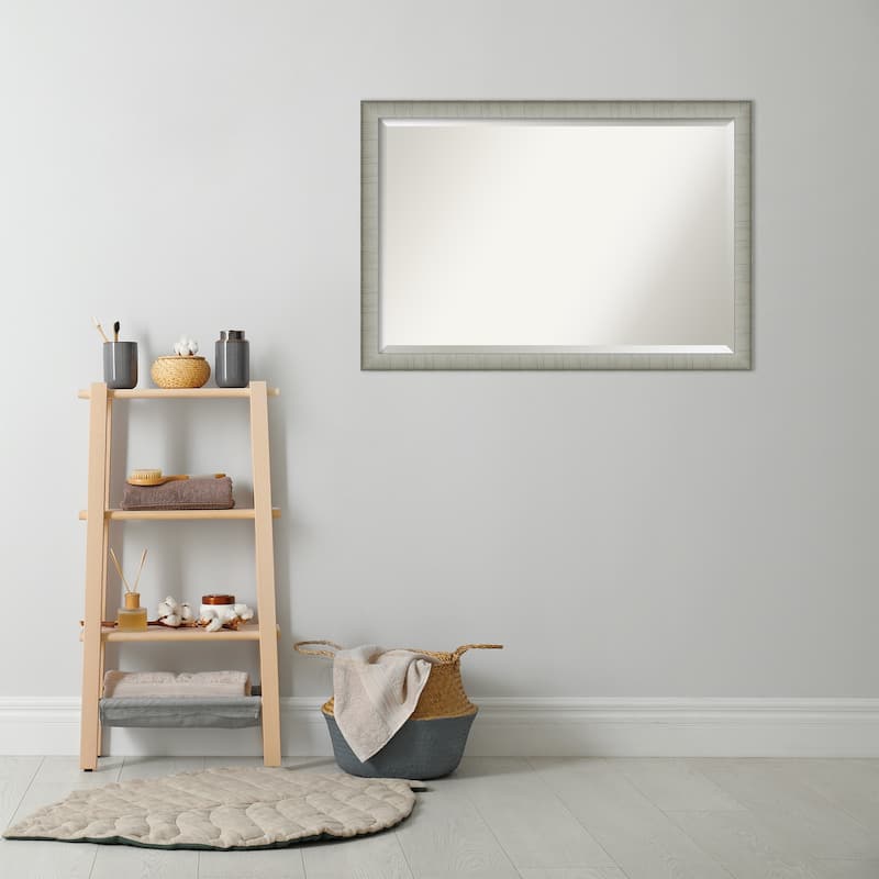 Beveled Bathroom Wall Mirror - Elegant Frame