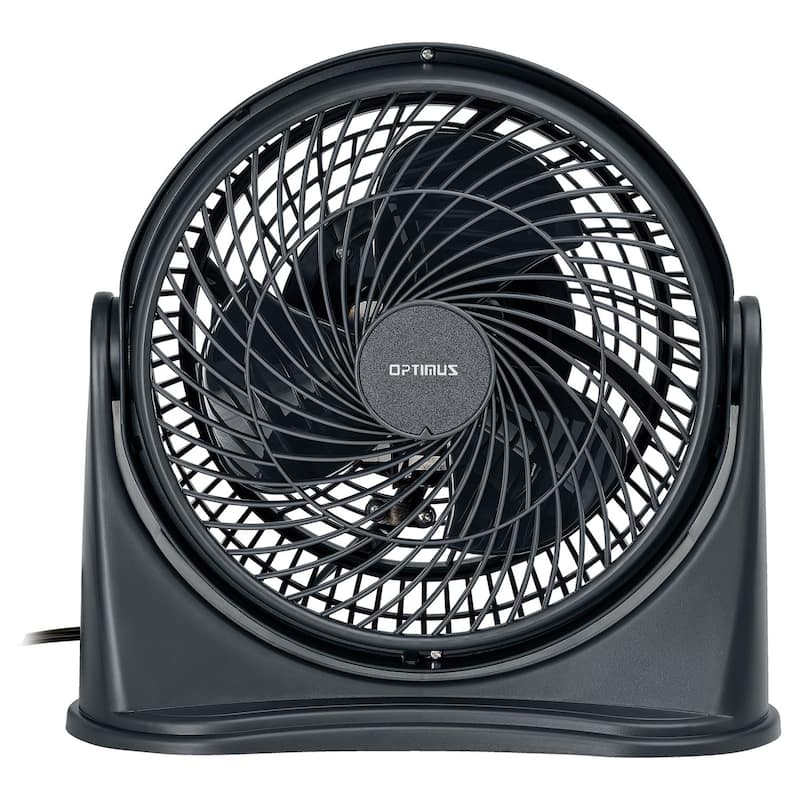 Optimus F-7080 8 Inch 15 Watt High-Performance Air Circulator Fan in Black - 8 Inch