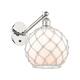 Option White Glass with White Rope / Polished Nickel