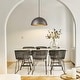 preview thumbnail 34 of 50, 1-Light Industrial Farmhouse Oversized Pendant Gold Leaf Hammered Semi-Sphere Dome Pendant Light for Kitchen Island