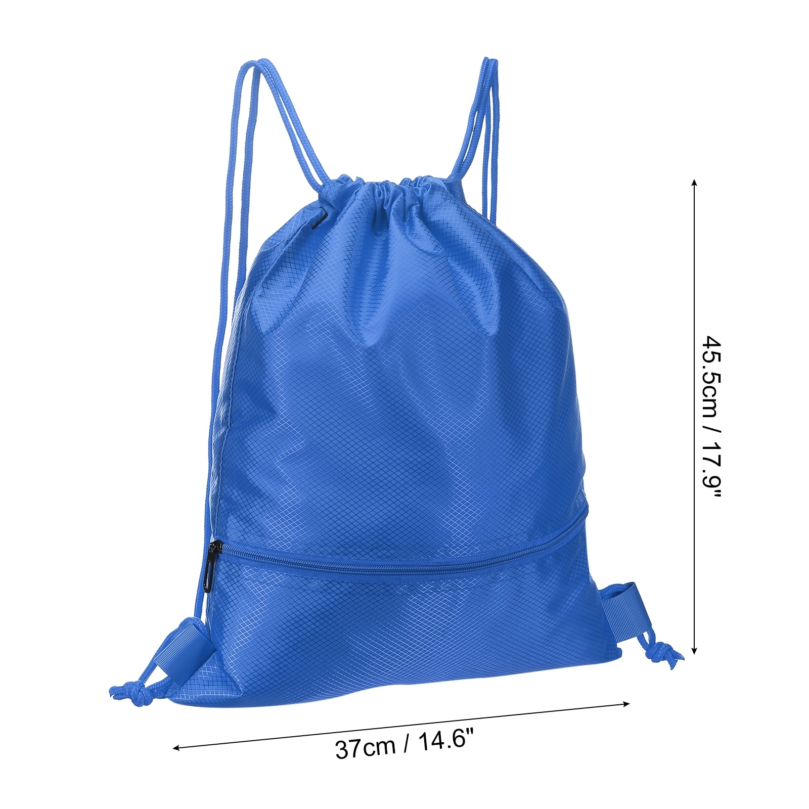 Drawstring Backpack Bag, Drawstring Gym Bag String Backpack with Zip Pocket for Women Men