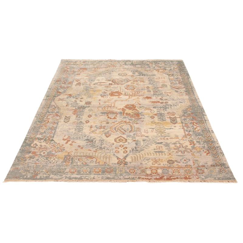 ECARPETGALLERY Hand-knotted Jules Serapi Light Khaki Wool Rug - 7'9 x 9'10