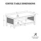 preview thumbnail 20 of 18, Chelsea Square Ashlyn 2-Tier Coffee Table with Rattan Sides & Spacious Open Shelf Storage - 21.75x16