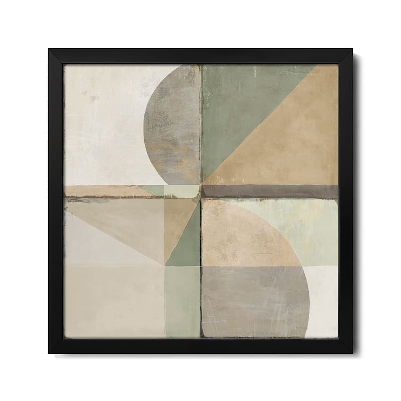 Green Tile II Premium Framed Poster by Isabelle Z - Black - 24x24x1