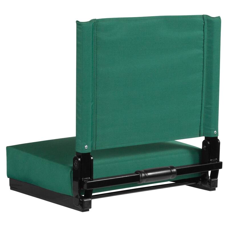Padded Stadium Chairs with Handles and Bleacher Hooks (Set of 2) - 14"D x 18"W x 18"H