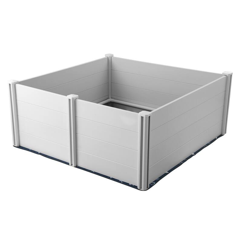 White PVC Plastic Dog Whelping Box with Rails Pee Pad Ideal for Indoor Dogs and Puppies