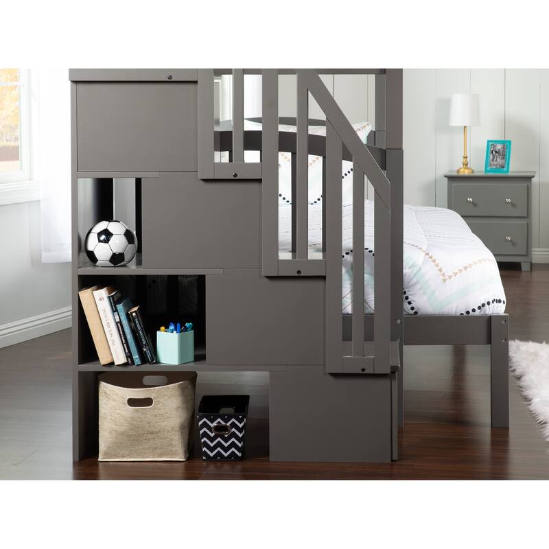 Westbrook Staircase Twin over Full Bunk Bed with Twin Trundle