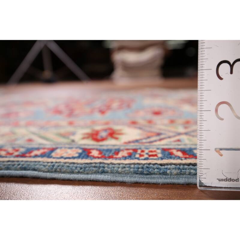 Kazak Accent Rug Handmade Foyer Wool Carpet - 2'7" x 3'10"