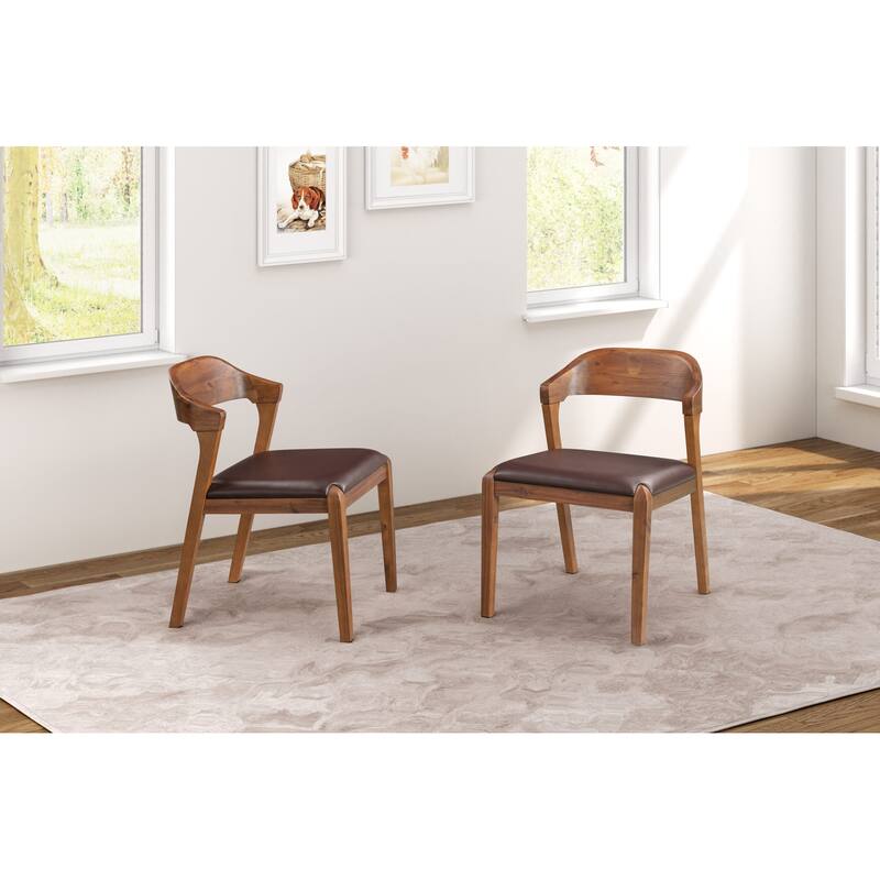 Rasmus Mid Century Wood Dining Chair - Set of 2