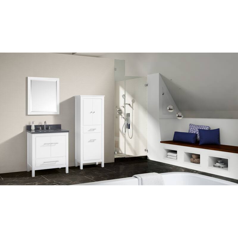 Azzuri Riley 32" x 24" Rectangular Framed Beveled Edge Mirror