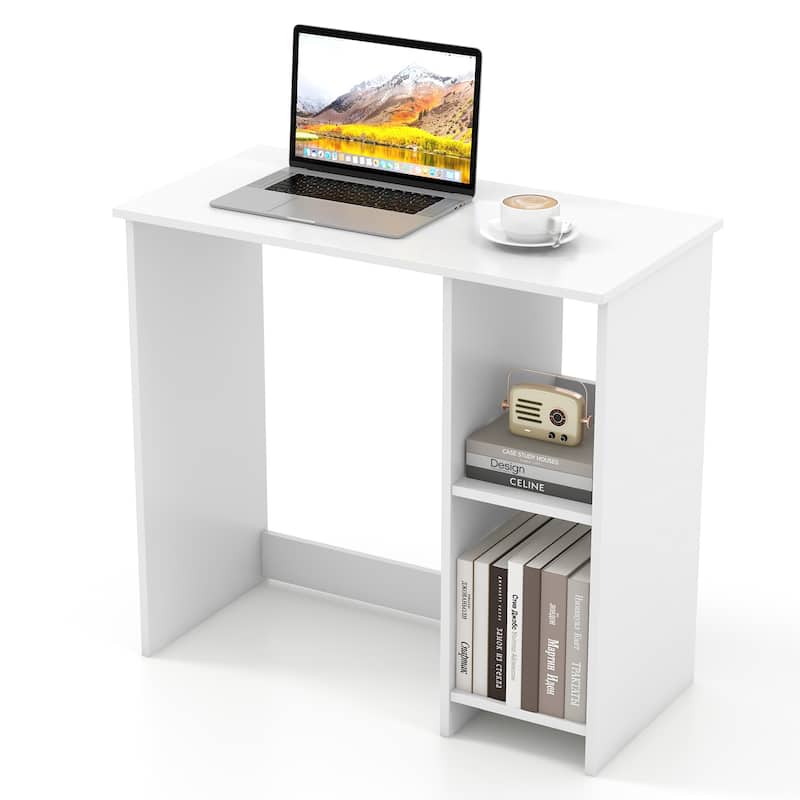Costway 31.5" Computer Desk for Small Space Simple Style Workstation - See Details - White - See Details
