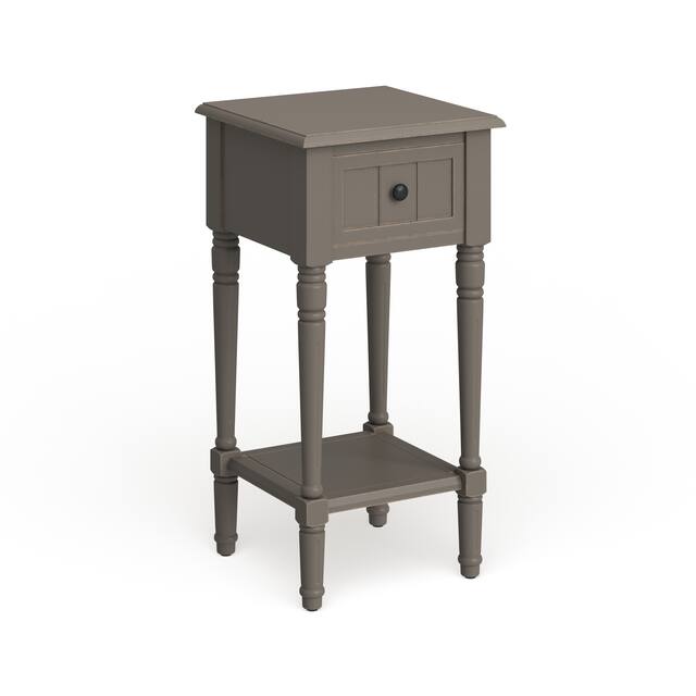 The Gray Barn Robert 1-drawer Accent Table - Grey