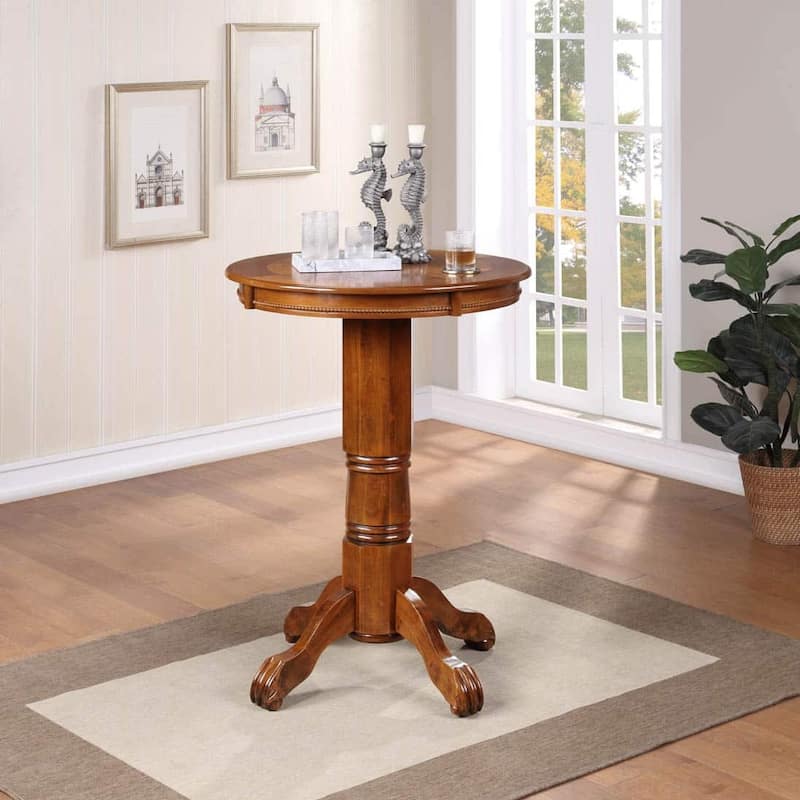 Florence 30-inch Round Wood Pub Table