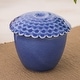 preview thumbnail 2 of 3, Novica Handmade Sunflower In Blue Celadon Ceramic Salsa Bowl