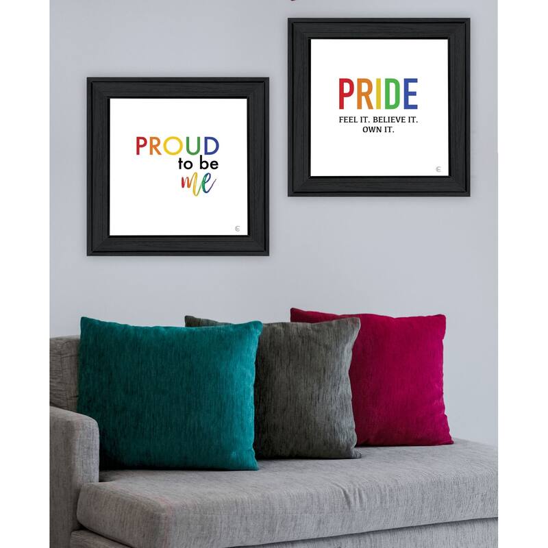 Trendy Decor 4U "Pride & Proud of Yourself and Others!" Printed Framed Wall Art by Fearfully Made Creations