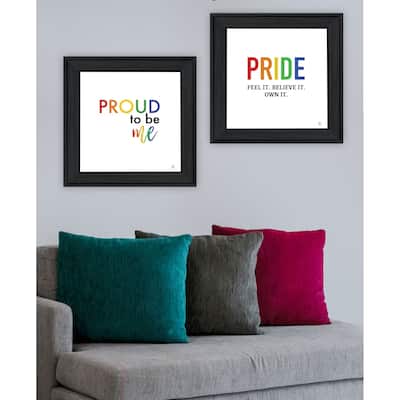 Trendy Decor 4U "Pride & Proud of Yourself and Others!" Printed Framed Wall Art by Fearfully Made Creations