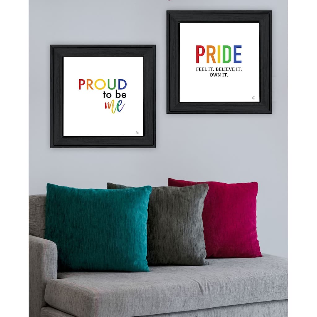 Trendy Decor 4U "Pride & Proud of Yourself and Others!" Printed Framed Wall Art by Fearfully Made Creations