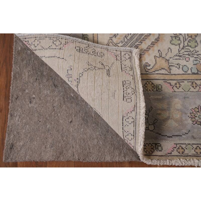 Antique Distressed Tabriz Persian Rug Home Decor Handmade Wool Carpet - 6'5" x 9'7"