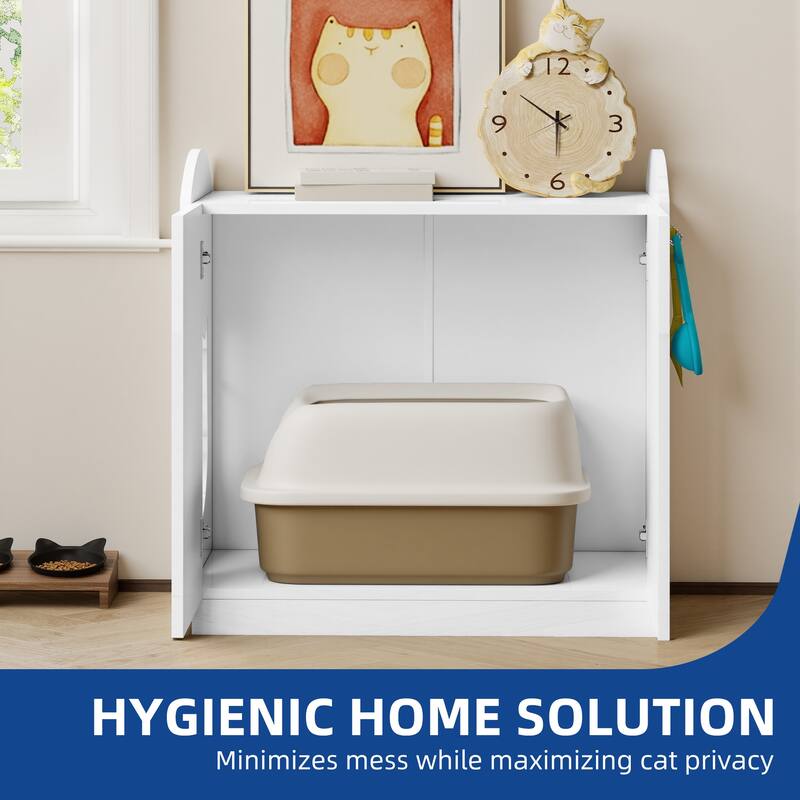 Moasis Large Cat Litter Box Enclosure with Cat-Head Entrance