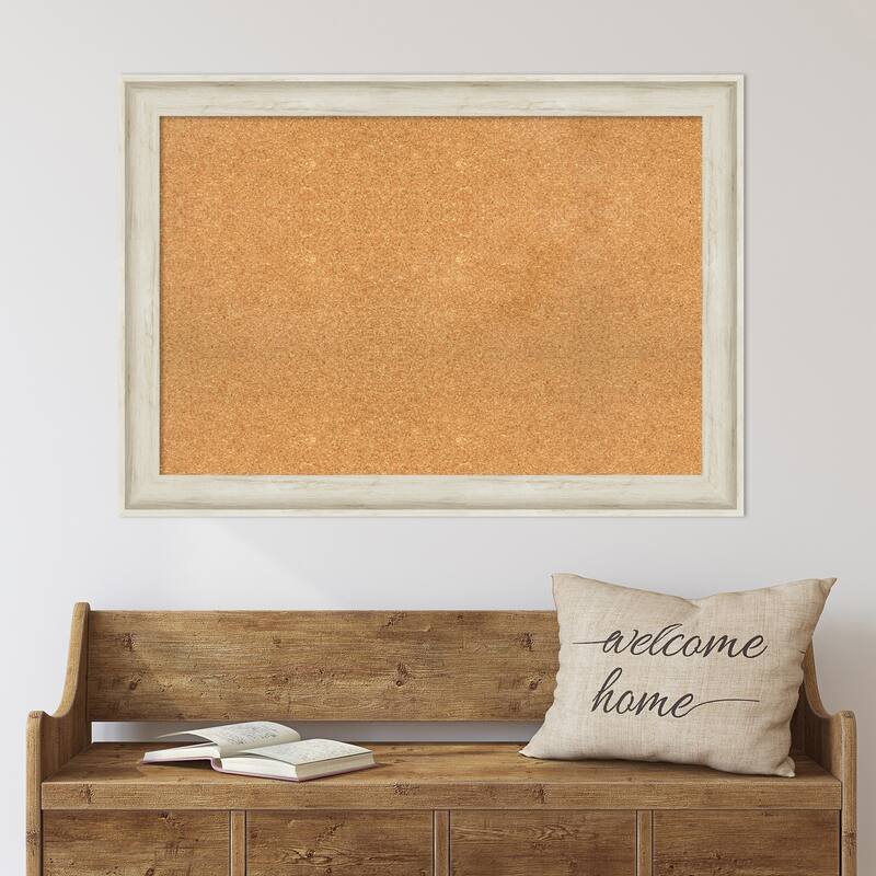 Regal Birch Cream Framed Cork Bulletin Memo Board