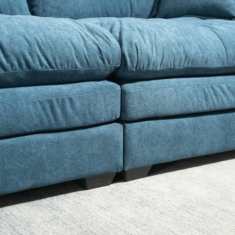 84"Chenille Sofa,Loveseat Deep Seat Sofa Couch with Pillows & Memory Foam for Living Room,Apartment,Office Lounge