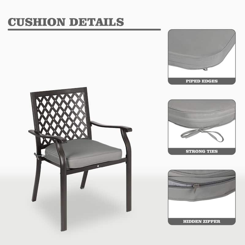 Aoodor Outdoor Chair Cushion Soft and Fade-resistant Polyester Set of 4 - 18''x19''