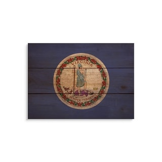 Virginia State Flag on Wood - Indoor and Outdoor Safe Wall Decor