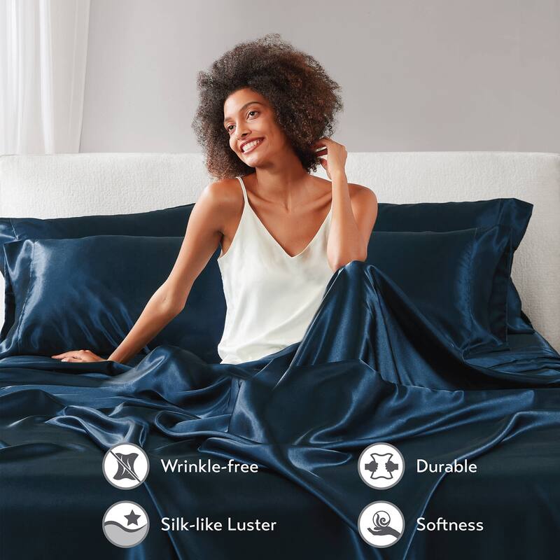 Madison Park Essentials Satin Luxury 6 PC Sheet Set