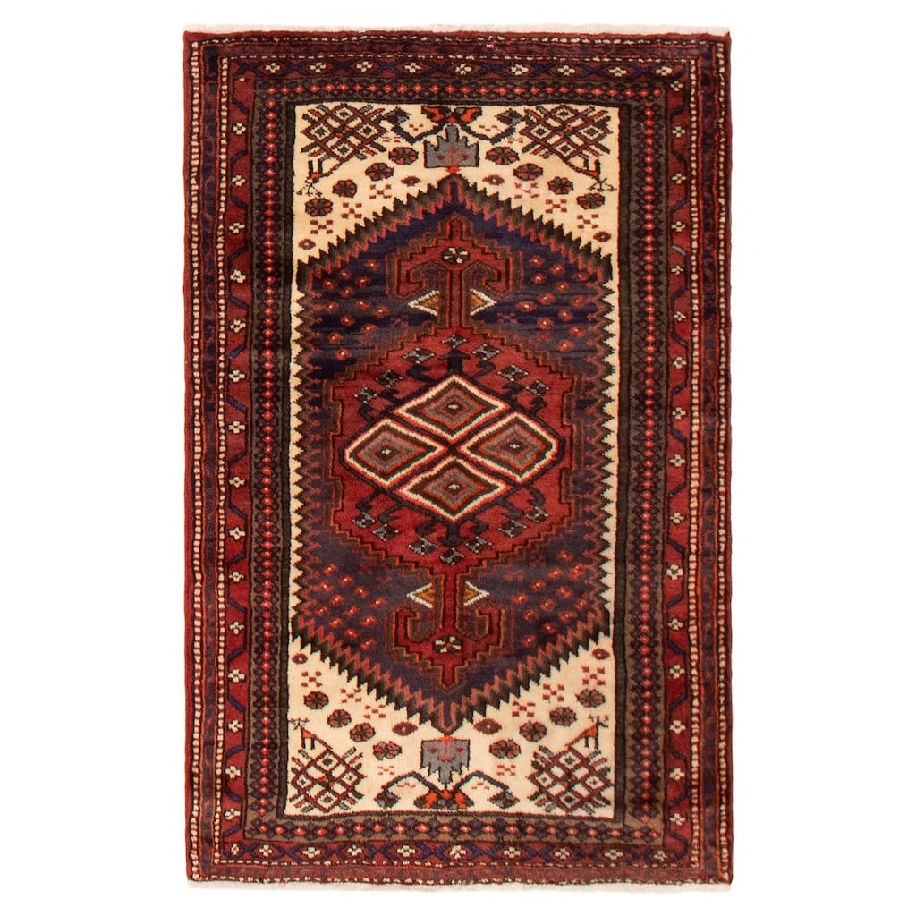 ECARPETGALLERY Hand-knotted Andelz Navy Wool Rug - 3'5 x 5'3