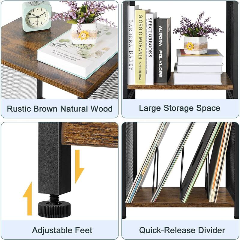 Vinyl Record Storage Holder Turntable Stand Cabinet