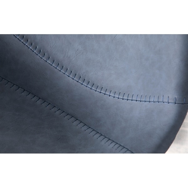 dimension image slide 2 of 3, Outlaw Industrial Counter Stool in Metal and Faux Leather (Set of 2)