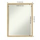 preview thumbnail 16 of 29, Beveled Wood Bathroom Wall Mirror - Svelte Polished Gold Frame