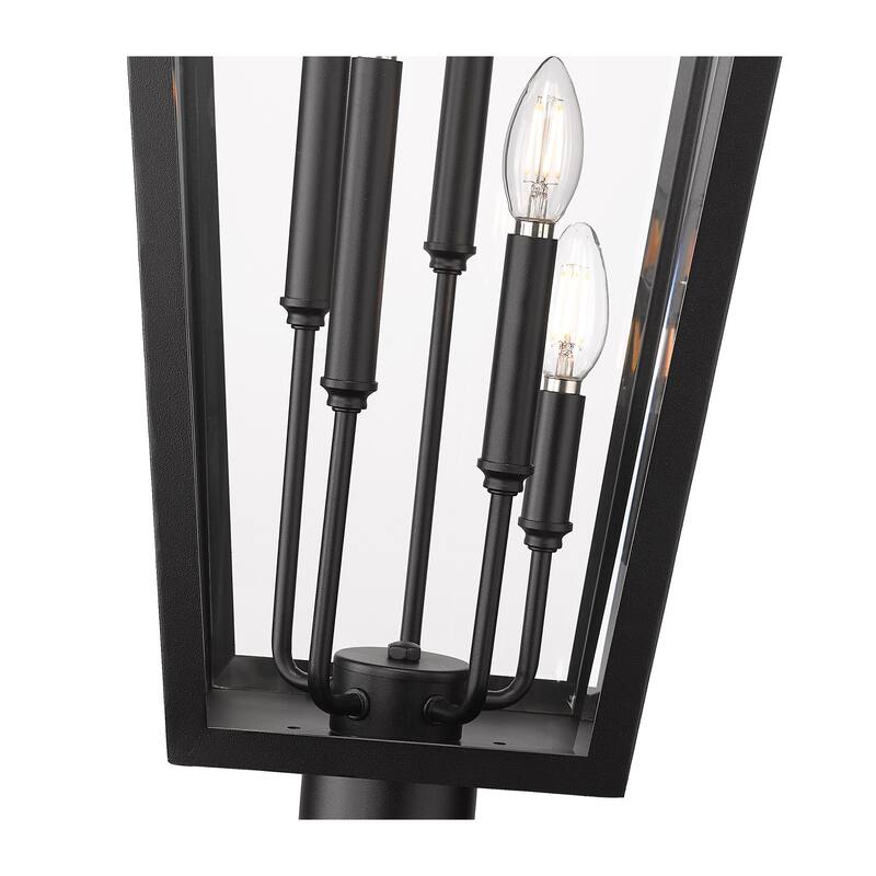 Gannon 5 Light Outdoor Post Mounted Fixture in Black