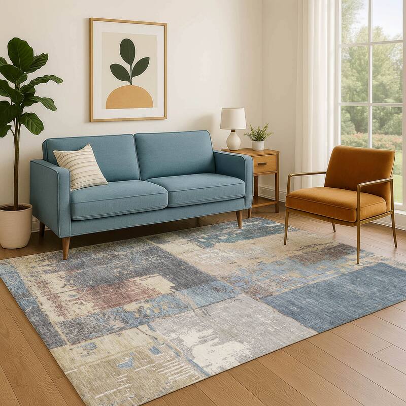 Premium Washable Super Soft Contemporary Geo Mayfield Rug