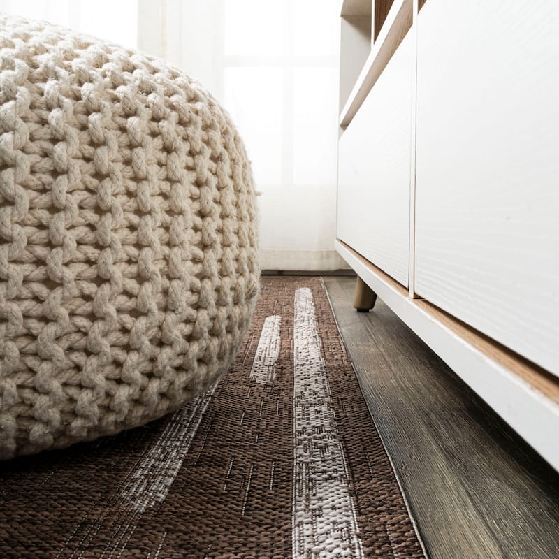 JONATHAN Y Colonia Berber Stripe Geometric Indoor/Outdoor Area Rug