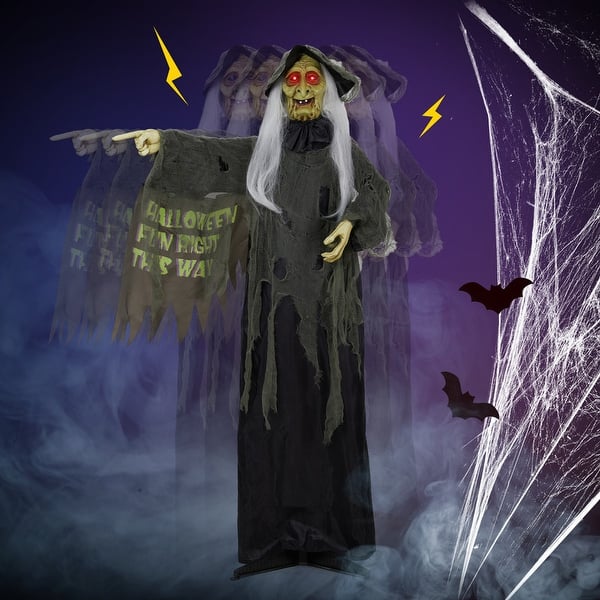 VINGLI 8.2FT Halloween Decor Animatronics Talking Outdoor Giant Decorations With Voice Control Light Up Eyes Movable Arms For Indoor Party