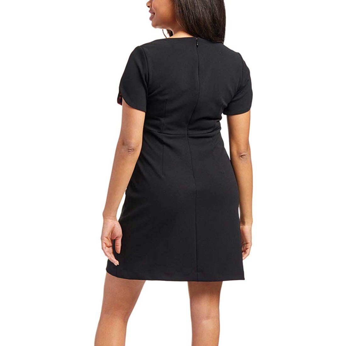plus size black v neck dress