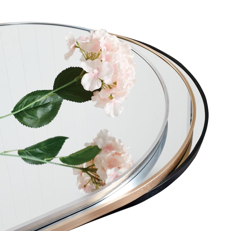 30x36 Inch Metal Framed Arched Bathrrom Mirror for Wall