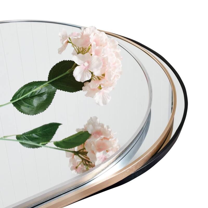 GDFStudio - Nordvale Luxury Modern Arched Bathroom Vanity Decorative Mirror with Easy Wall Mounting & Metal Frame