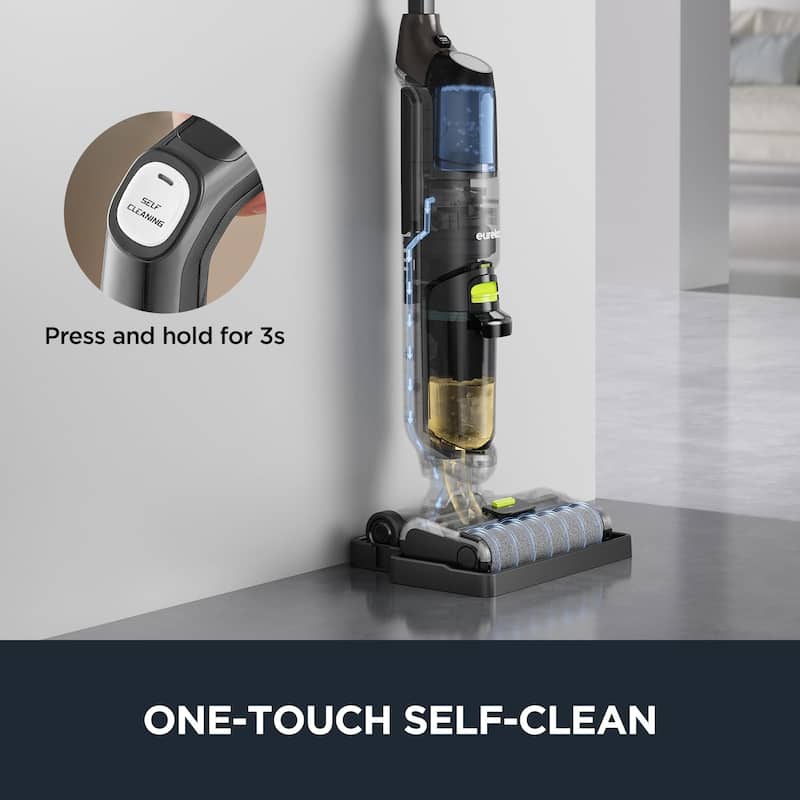 Cordless Wet Dry One Hard Floor Cleaner with Self System, Vacuum Mop