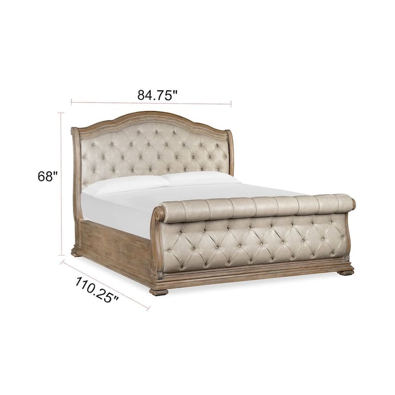 Magnussen Home Marisol Fawn Upholstered Sleigh Bed