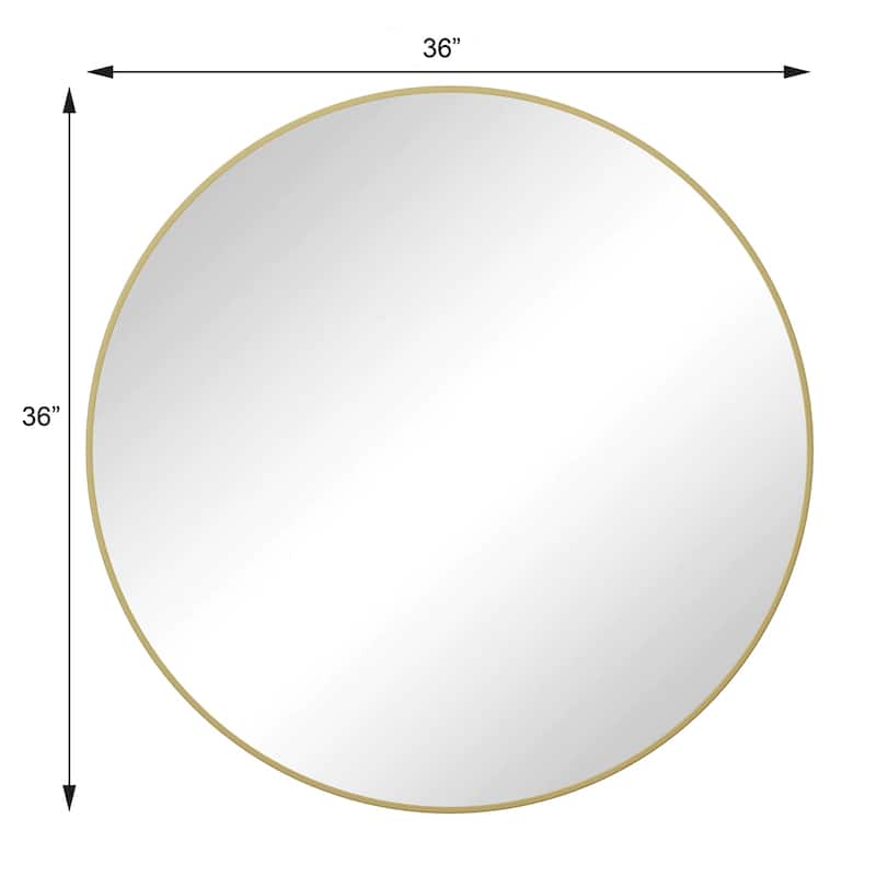 36 Inch Circular Wall Metal Framed Round Vanity Mirror