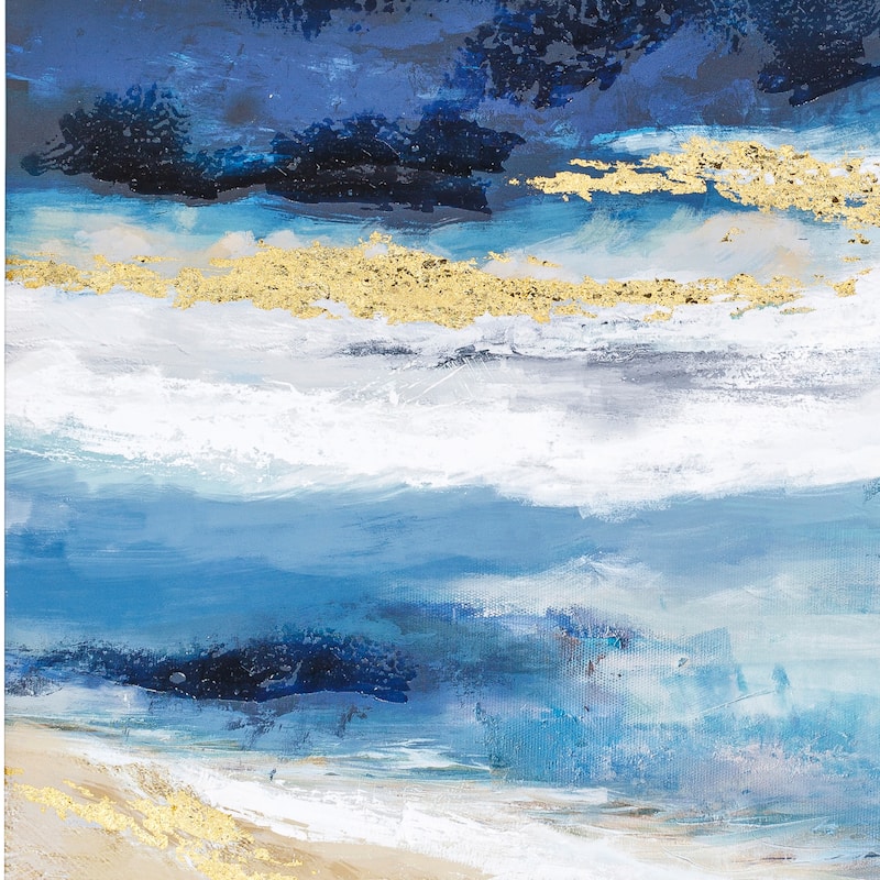 Sabrinna Abstract Ocean Beach Painted Canvas