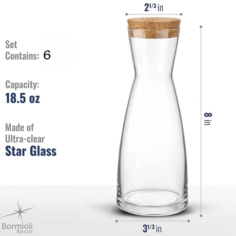 Bormioli Rocco Ypsilon Carafe with Cork Top Set