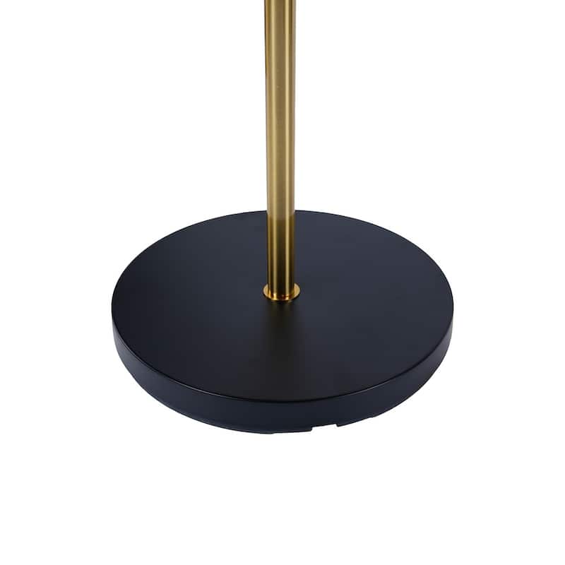 Trinity Modern Black and White Drum Shade Floor Lamp