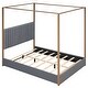 preview thumbnail 27 of 28, Full Size Metal Loft Bed with Storage Shelves, Cabinets and Wardrobe Metal Support Bed Frame for Kids, No Box Spring Needed